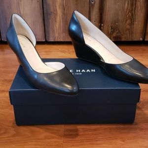 Cole Haan Black Wedge Heel
